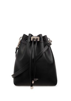 Jimmy Choo mini Cinch leather bucket bag - Black