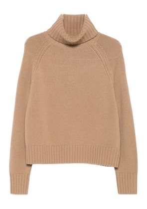 Allude turtleneck raglan-sleeve sweater - Neutrals
