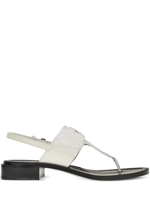 Ferragamo Nya leather ankle-strap sandals - White