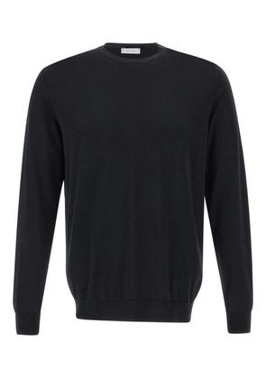 DIKTAT crew-neck cotton sweater - Black