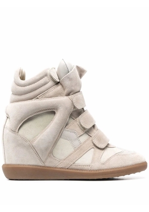 ISABEL MARANT 50mm Bekett high-top wedge sneakers - Neutrals