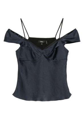 Theory off-shoulder satin top - Blue