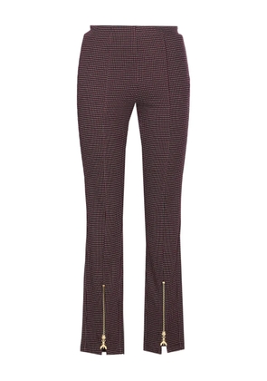 Patrizia Pepe geometric-pattern zip-detail trousers - Red