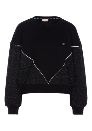 LIU JO lurex-embellishment sweatshirt - Black