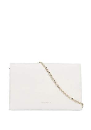 Coccinelle Dandy pebbled-leather cross body bag - White
