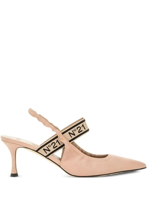 Nº21 pointed-toe slingback pumps - Neutrals