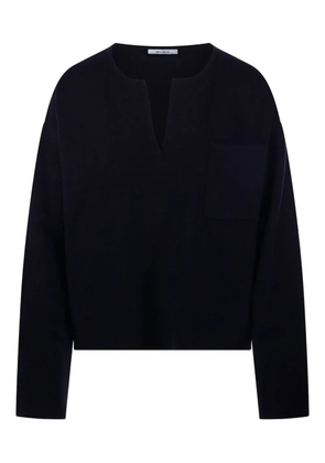 Max Mara pocket V-neck sweater - Blue