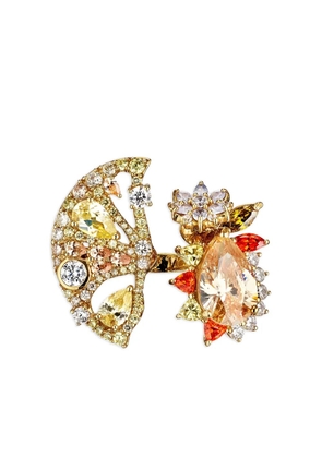 Anabela Chan 18kt gold vermeil Lemon Slice multi-stone and diamond ring - Yellow