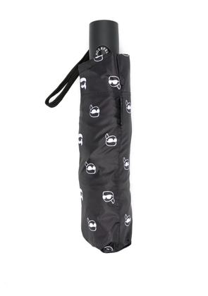 Karl Lagerfeld logo-print umbrella - Black