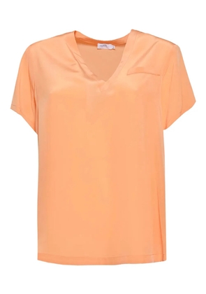 Barba V-neck short-sleeved blouse - Orange