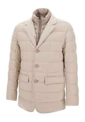 Herno quilted buttoned jacket - Neutrals