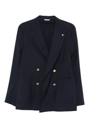 Manuel Ritz double-breasted long-sleeve jacket - Blue