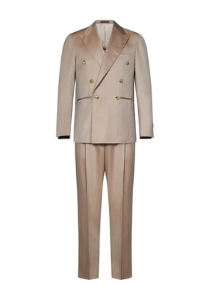 FRANZESE COLLECTION double-breasted wool suit - Brown