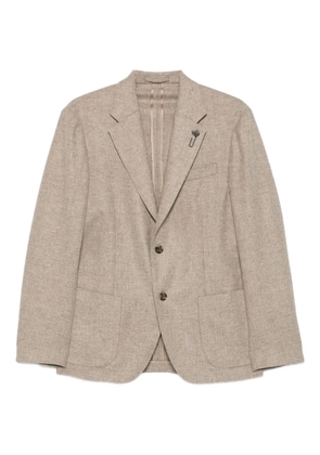 Lardini patch-pocket two-button jacket - Neutrals