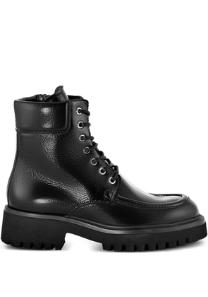 GUGLIELMO ROTTA lace-up zip-up boots - Black