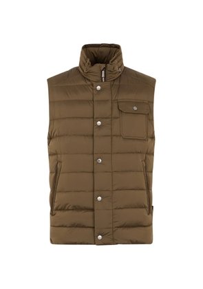 Moorer Morfeo padded button vest - Brown