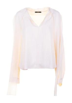 Seventy V-neck split-sleeve top - White
