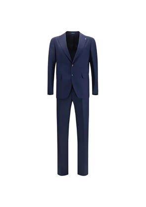 Tagliatore fleece wool suit - Blue