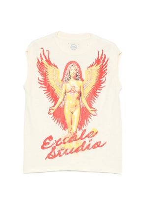 ERCOLE STUDIO graphic-print tank - Yellow