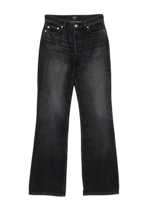 A.P.C. button-fly flared jeans - Black