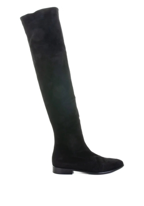 Lorenzo Masiero suede over-the-knee boots - Black
