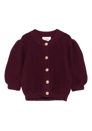 Ba&Sh Garance puff-sleeve cardigan - Red