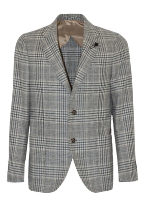 Lardini Prince-of-Wales-check blazer - Grey