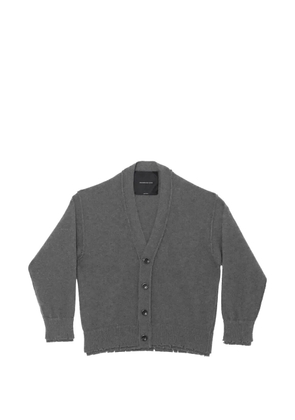 FEDERICO CINA frayed button cardigan - Grey