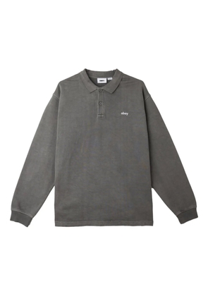 Obey long-sleeve polo shirt - Grey
