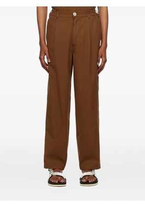 Howlin' textured stretch-cotton trousers - Brown