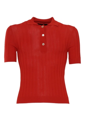 Filippo De Laurentiis ribbed polo top - Red