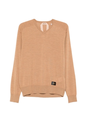 Nº21 V-neck knitted top - Neutrals