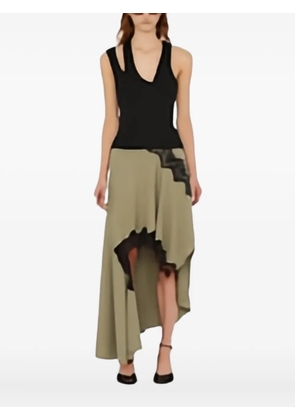 Christopher Esber one-shoulder ribbed top - Black