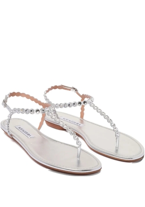 Aquazzura crystal-embellished sandals - Silver