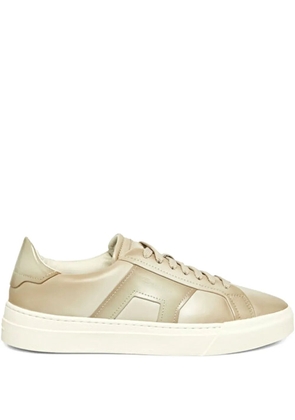 Santoni leather-panelled sneakers - Neutrals