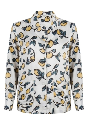 Love Stories Bluemoon lemon-print pyjama shirt - White
