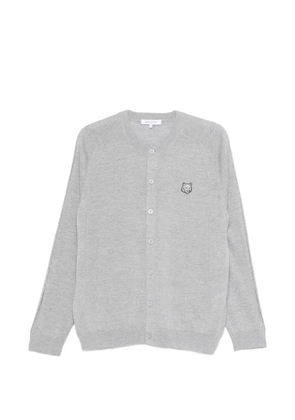 Maison Kitsuné embroidered buttoned cardigan - Grey