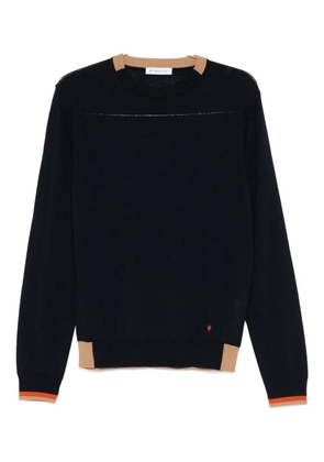 Manuel Ritz contrast-trim wool-blend sweater - Blue