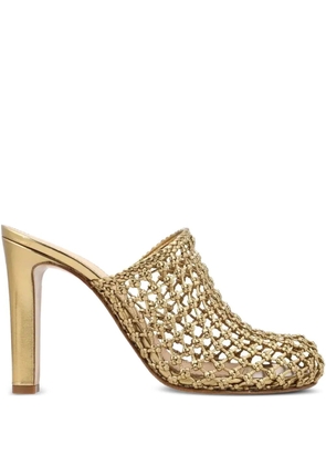 Ferragamo high-heeled mules - Gold
