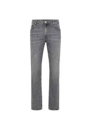 Billionaire five-pocket super straight faded jeans - Grey