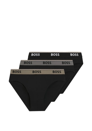 BOSS logo-waistband briefs - Black