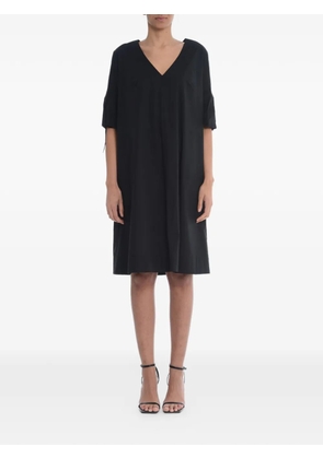 Fay V-neck quarter-sleeve dress - Black