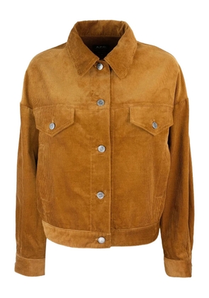 A.P.C. corduroy button-fastening jacket - Brown
