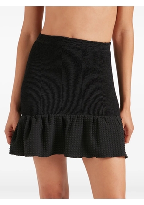 Hunza G peplum mini skirt - Black