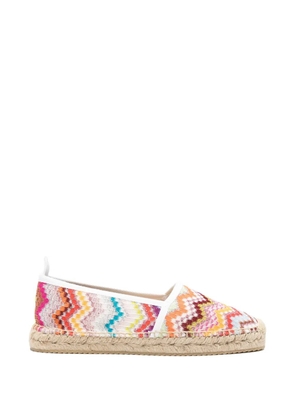 Missoni chevron-pattern espadrilles - White