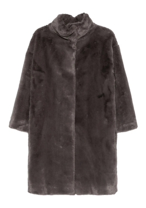 Herno funnel-neck coat - Grey