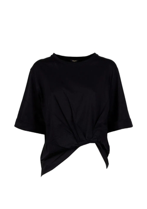 Seventy knot-detail short-sleeve top - Black