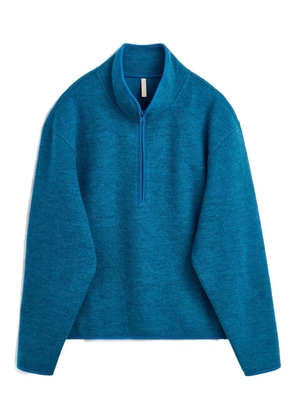 Sunflower half-zip wool sweatshirt - Blue