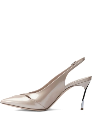 Casadei 80mm Samurai Blade slingback pumps - Neutrals