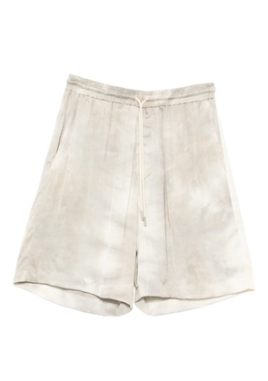 YES LONDON tie-dye drawstring shorts - Neutrals